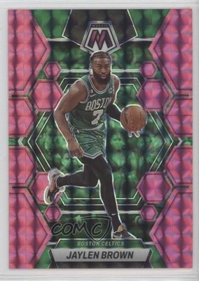 2022-23 Panini Mosaic Pink Mosaic Prizm 54/149 Jaylen Brown #9 12z3