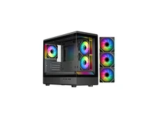 DIYPC ARGB-M1-BK Black USB3.0 Tempered Glass Micro ATX Gaming Computer Case w/ D