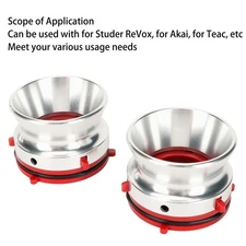 .›1 Pair NAB Hub Adapters Polished Aluminum Reel Tape Opener Hub For Studer New