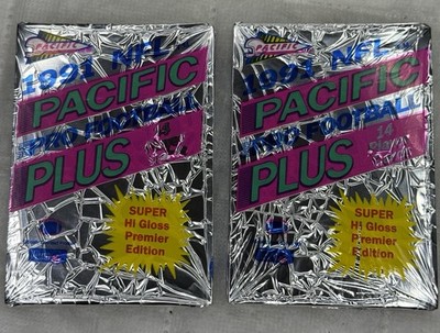 1991 NFL Pacific Pro Football Plus Wax Pack - Lot of 2
