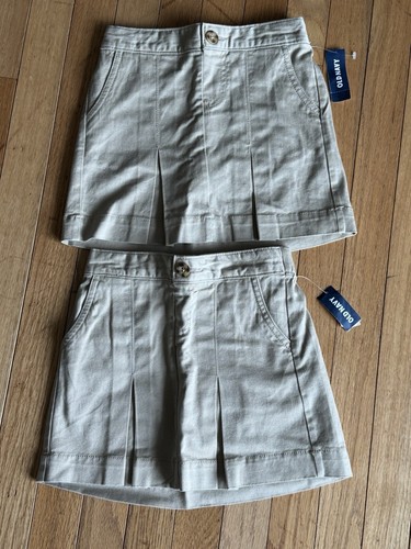 Old Navy 2 Girl's Tan Khaki School Uniform Skirt Size XS (5) New