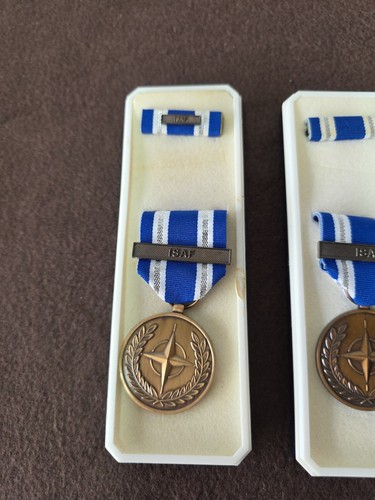 NATO Non Article 5 ISAF Afghanistan War Service Peace Medal Lot Of 2. READ - Picture 4 of 8