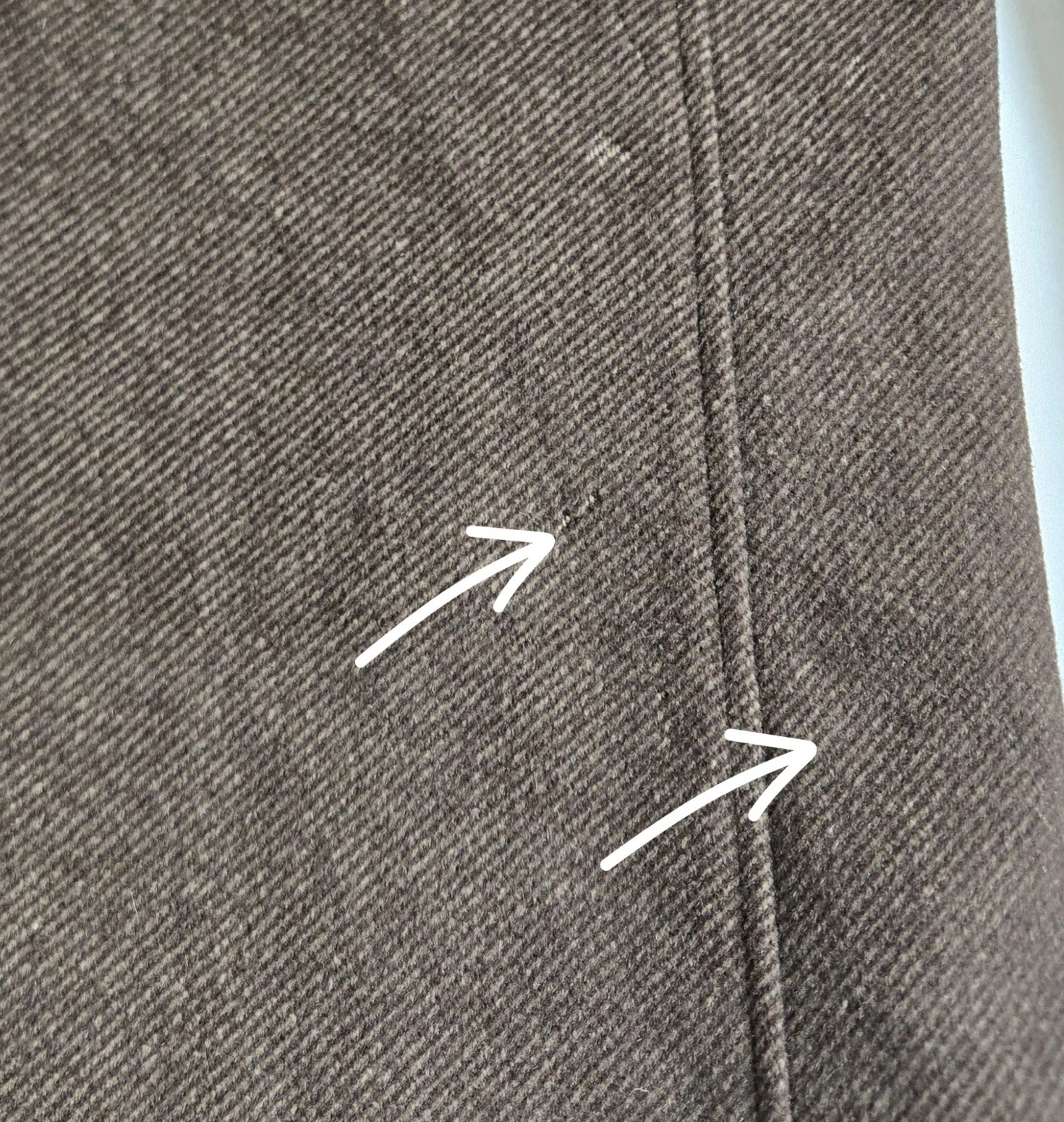 Kenneth Cole Reaction Brown Peacoat Wool Blend Men's L Walking Jacket Car Coat - product detail image 13