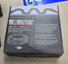 100 Ft Self Regulating Heating Cable 120V, 8W/foot, Pipe Roof Freeze Protection