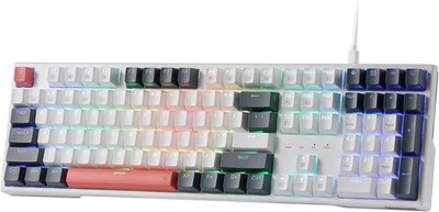 Redragon K668 RGB Gaming Keyboard, 108 Keys Wired Wired, Gemini Eclipse 