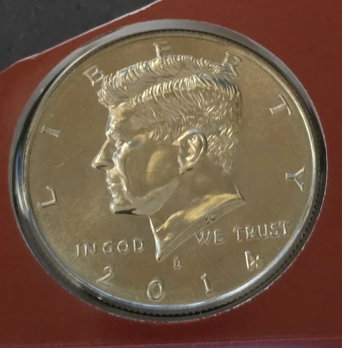 2014 D Kennedy Half Dollar Uncirculated in original cello mint holder F51