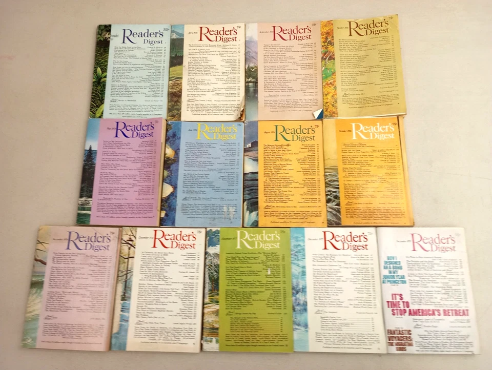 Readers Digest Magazines 1970s Lot Of 13 Issues Vintage History Stories RD - Image 2 of 3