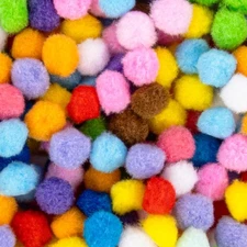 RAINFLOW 800 Pcs Small Pom Poms for Crafts - Craft Pompoms 0.59IN, multicolor 
