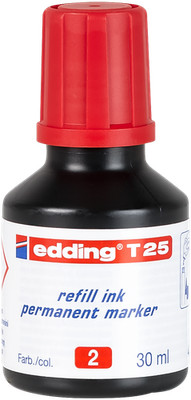 edding T 25 Permanentmarker Nachfülltinte rot 30 ml