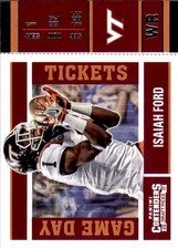 2017 Panini Contenders Draft Picks Game Day Tickets #14 Isaiah Ford - FB