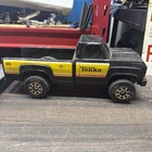 Vintage 1980's Tonka Truck Black Pickup Truck Pressed Steel 14"  SOME RUST