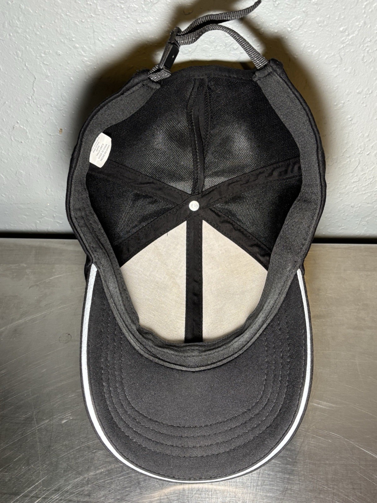 Ponytail Hole Solid Black Adjustable Hat Cap - image 9