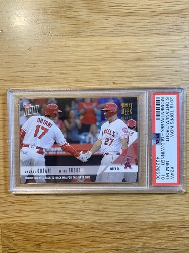 Shohei Ohtani & Mike Trout LA Angels PSA 10 Topps Gold Card - From Japan