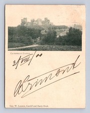 CAERPHILLY CASTLE CARDIF ENGLAND TO BRAILA ROMANIA COURT SIZE POSTCARD 1900