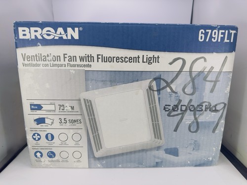 Broan 679FLT 70 CFM 3.5 SONES ventilation fan w/ fluorescent light New Old Stock - Picture 1 of 14