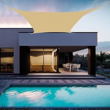 Outdoor Patio Sunshade Sail Folding HDPE Sun Shade Sail for Backyard, Garden