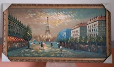 Paris Frame Hand Painted Oil on Canvas Gold Frame 68x128 CM Without