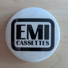 1980's 'EMI CASSETTES' PIN BADGE (official merchandise)