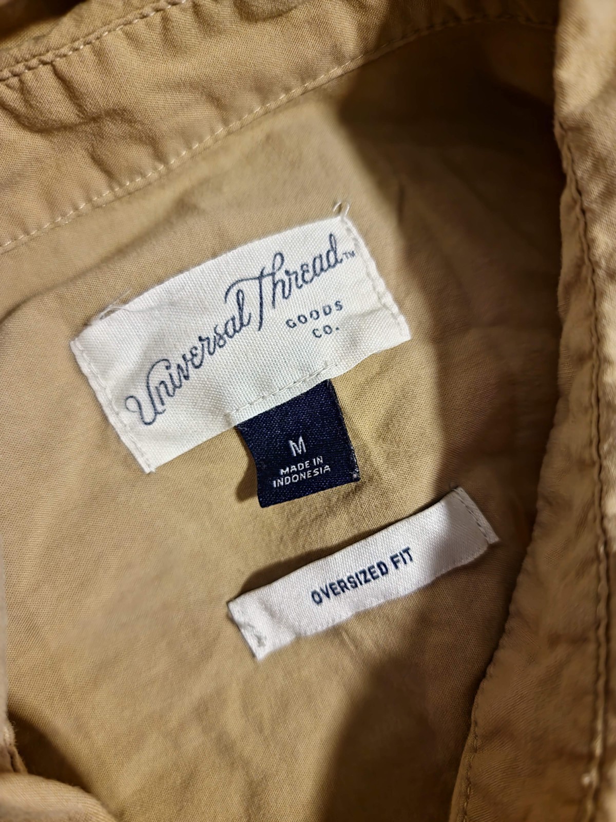 Universal Thread Beige Oversized Cotton Shirt – S… - image 2