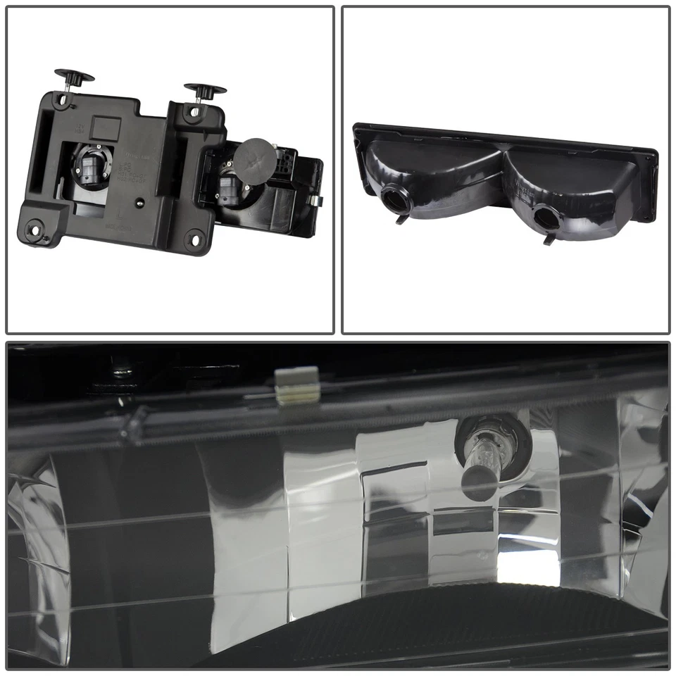 ЧЕРНАЯ ФАРА 8 ШТ + БАМПЕР + УГОЛ + ПРОЗРАЧНЫЙ 3D СВЕТОДИОДНЫЙ ЗАДНИЙ ФОНАРЬ ДЛЯ 88-93 CHEVY C10 - Изображение 4 из 4