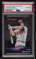 2001 Donruss 2000 Retroactive Stat Line Career /153 Chipper Jones PSA 8 HOF 0nr3
