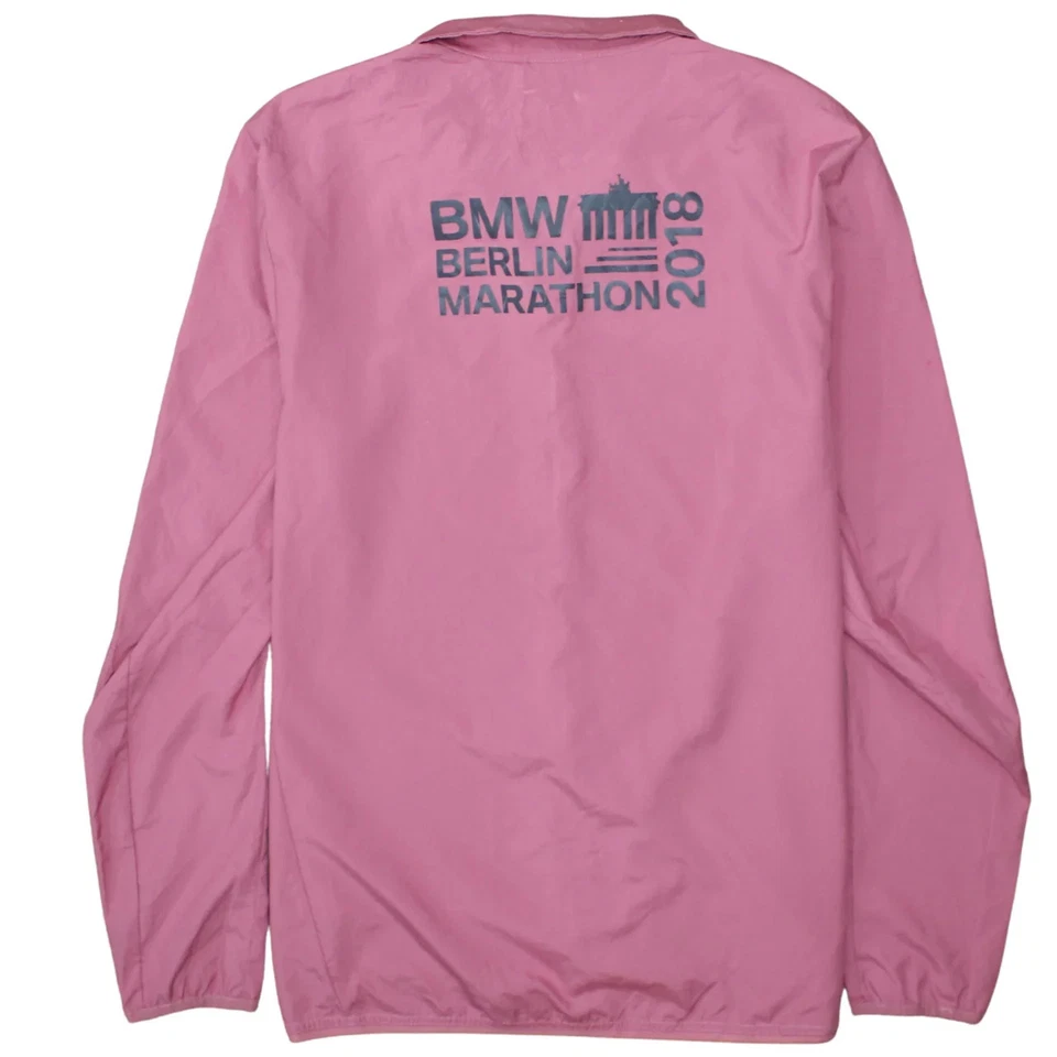 Chaqueta cortavientos Adidas rosa para hombre mediana BMW Berlin Marathon 2018 impresa Foto 2 de 4