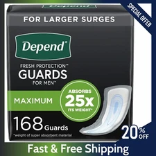 Depend Incontinence Guards/Incontinence Pads fr Men/Bladder Control Pads Maximum