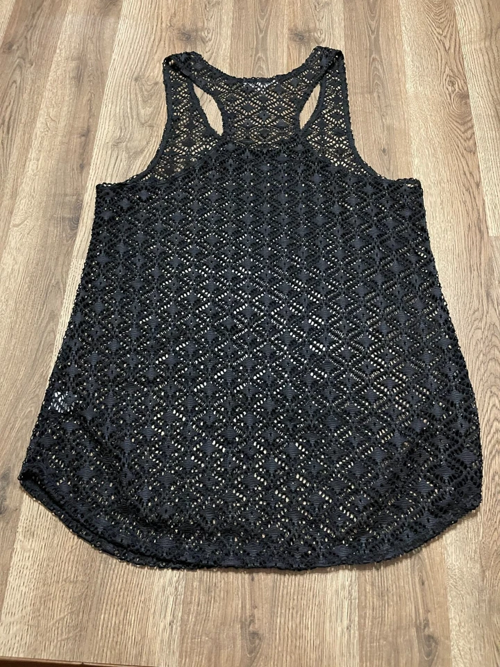 Miken Tank Top, Women's Size XL, Black, See Through, Sleeveless - Image 2 of 4
