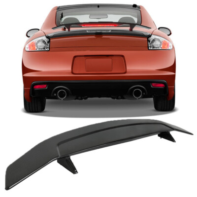 Trunk Spoiler Wing Carbon Fiber Look & Tail Light For Mitsubishi Eclipse Spyder