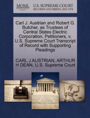 NEW BOOK Carl J. Austrian and Robert G. Butcher, as Trustees