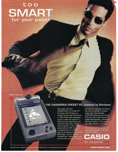 2000 Casio The Cassiopedia Pocket PC by Windows Print Ad/Poster Vintage Magazine