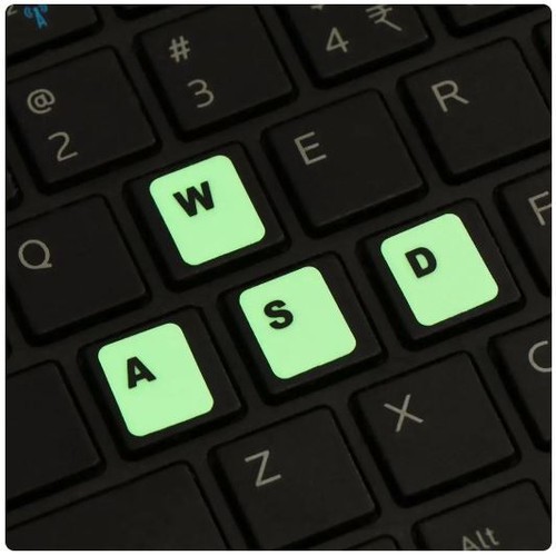 Stickers Touche Autocollant Azerty Clavier Français- NOIR, BLANC, PHOSPHORESCENT - Bild 5 von 6
