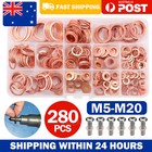 <!--F#f_0-->280PCS 12 Sizes Solid Copper Washers Sump Plug Seal Set Assorted Kit with Box A<!--F/-->