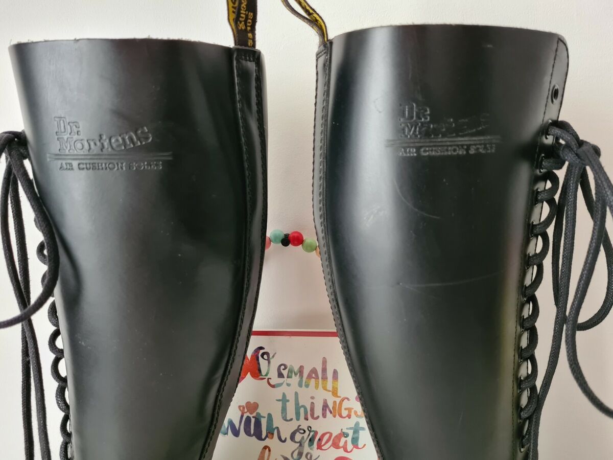 Dr Martens 1420 20 eye black knee high boots England vintage Dr Martens 1420 20 eye black knee high boots England vintage
