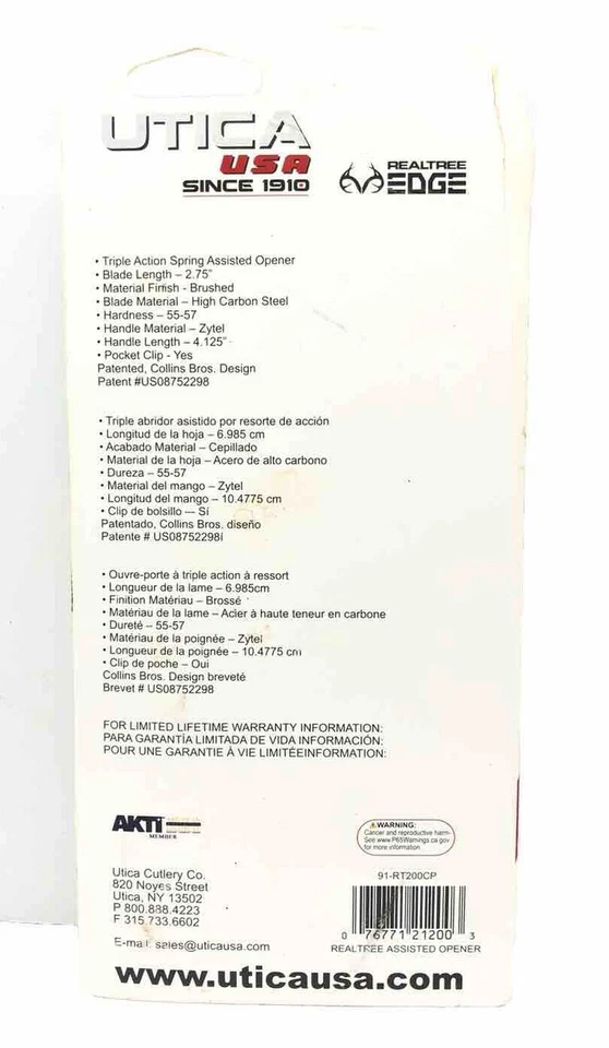 Navaja de Bolsillo Plegable Calibre 1 Linerlock Hoja de Acero Inoxidable 1893-LP Foto 3 de 3