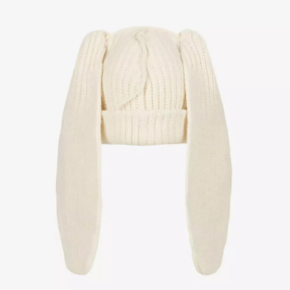 Charles Jeffrey Loverboy Chunky Rabbit Beanie Black+Ecru SET Charles Jeffrey Loverboy Chunky Rabbit Beanie Black+Ecru SET