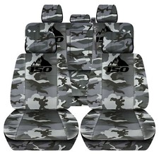 Truck Seat Covers Fits 2015-2018 Ford F150 Front Rear Camouflage Seat Covers