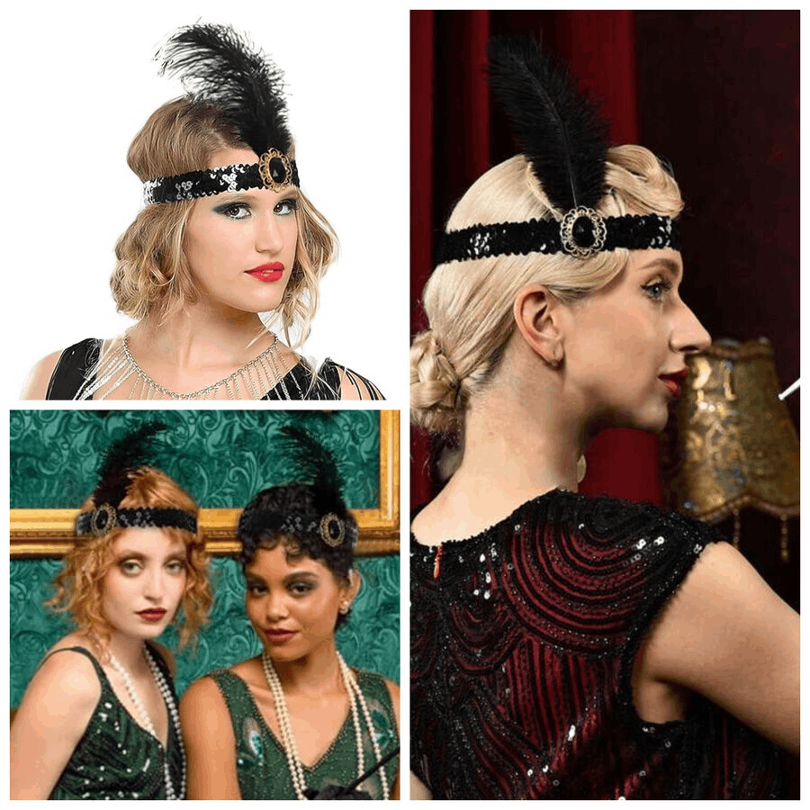 5PCS 1920s Red Accessories Flapper Great Gatsby Retro 