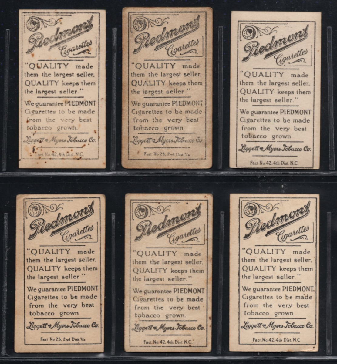 piedmont tobacco co METAL SIGN - Virginia Cigarettes is a must Cigarette - Pack of "Piedmont"