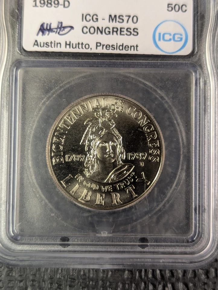 1989-D CONGRESS 50c ICG MS 70 Half Dollar - Greysheet Retail VALUE = $1,950 - Image 3 of 4