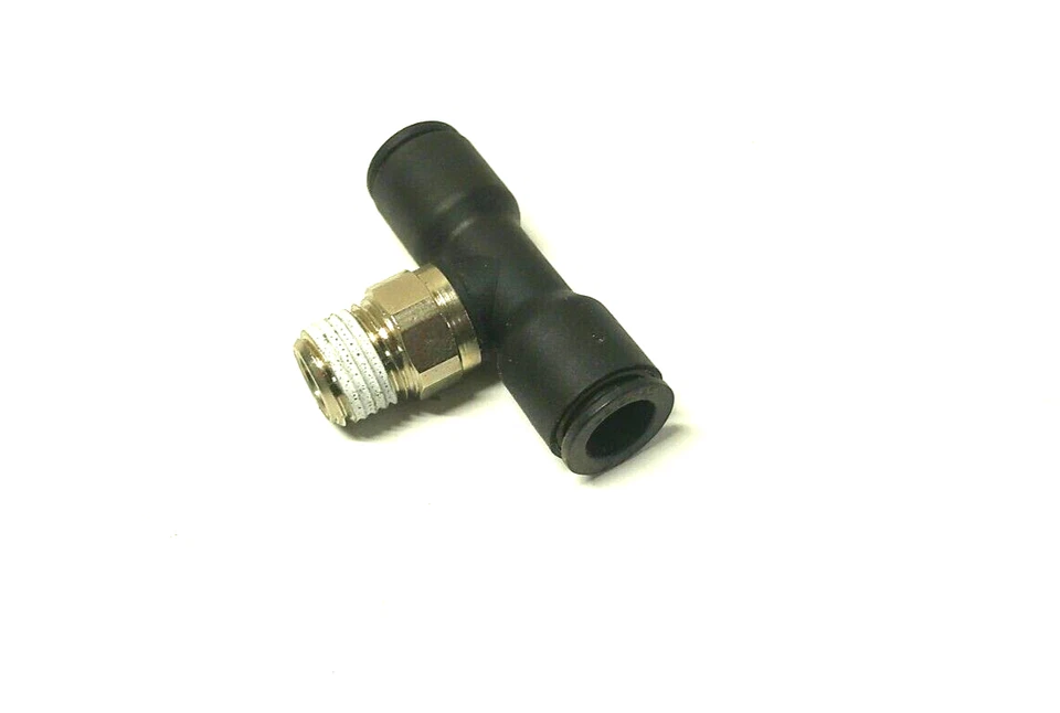 Push To Connect Union Branch Tee 3/8" x 1/4" MNPT Poly - Lot of 10     745I2 - Image 2 of 3