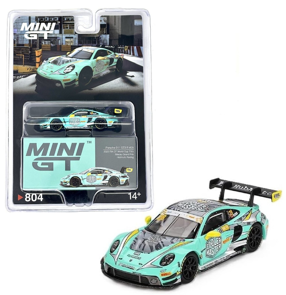 Mini GT 1:64 Porsche 911 GT3 R #28 HubAuto Racing 2023 FIA