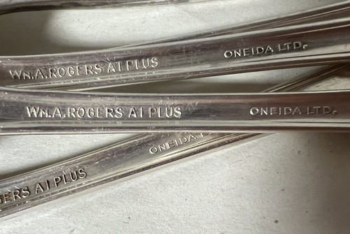Wm Rogers Oneida Meadowbrook Heather Silver Plate LOT Of 8 Dinner Forks Vintage - Picture 5 of 5