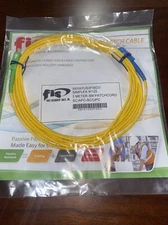 SC/APC to SC/UPC Fiber Optic Simplex Single-Mode Patch Cable Yellow 3M Lot Of 10