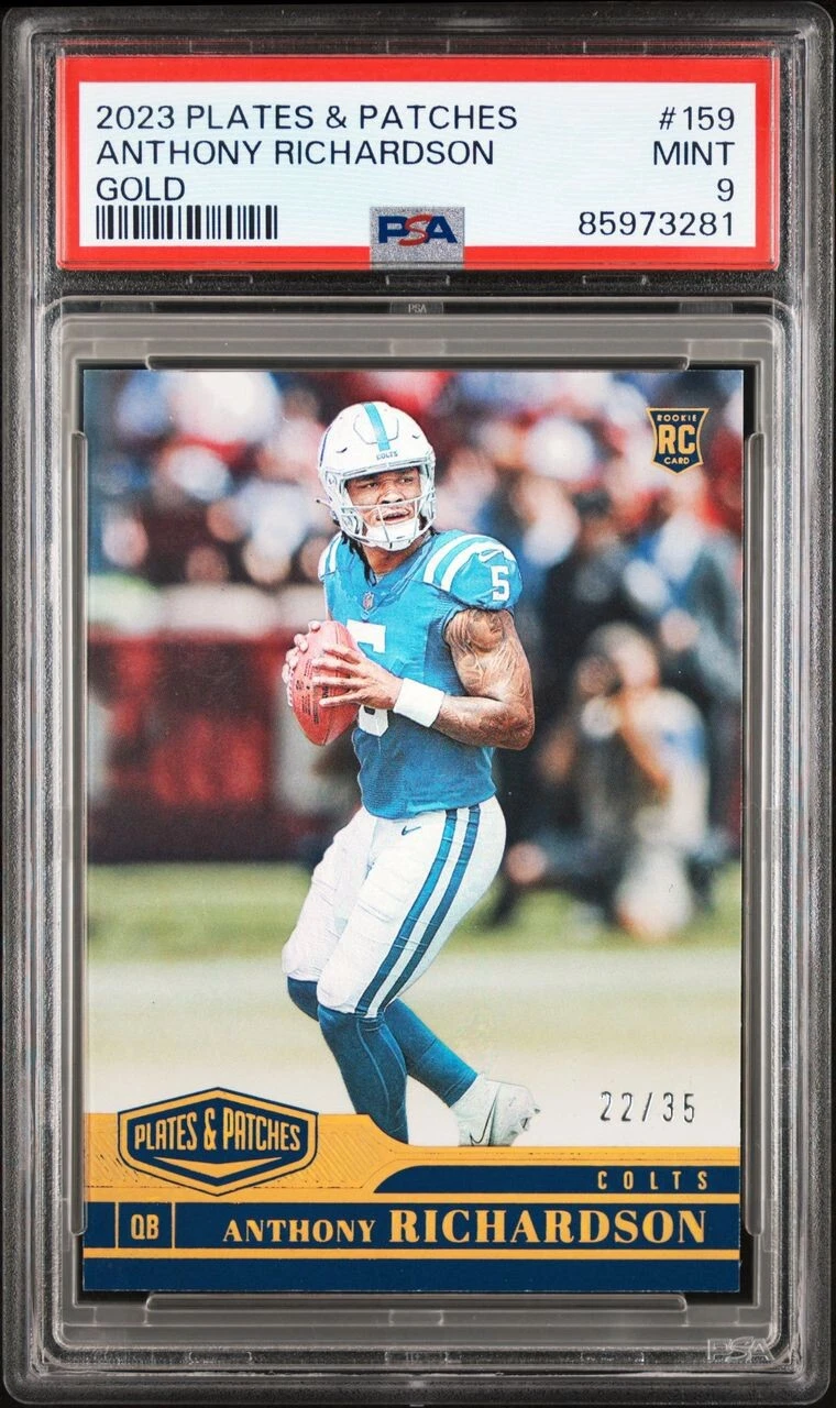 Anthony Richardson Panini Plates & Patches #159 Gold