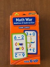 Math War Addition & Subtraction Game Cards (School Zone Publishing), Ages 6-Up