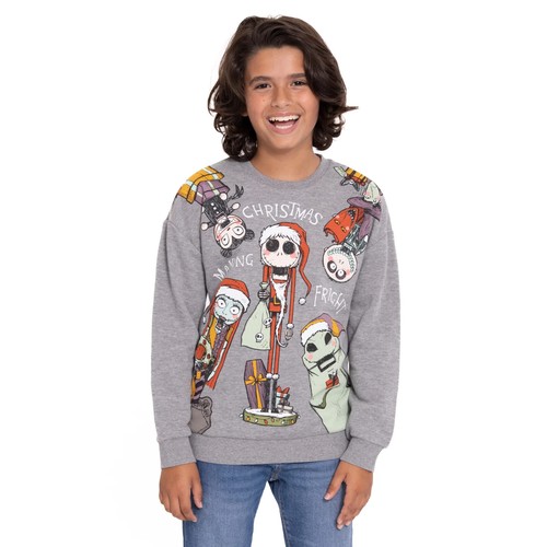 Nightmare Before Christmas Boys Graphic Print Sweatshirt - Size MEDIUM (8) - Picture 3 of 10