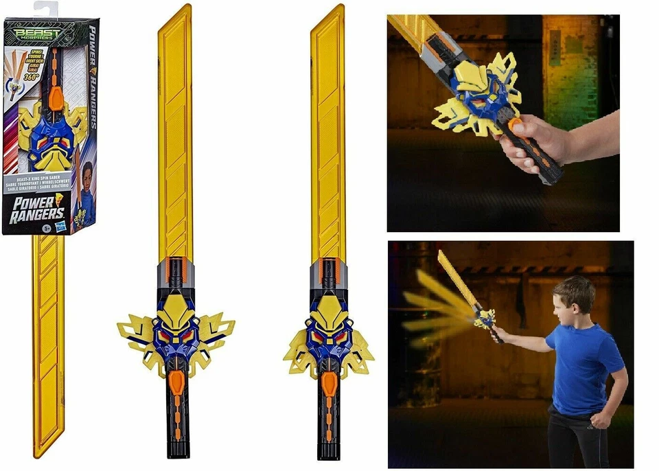 Power Rangers Bestia Morphers Beast-X Rey de Spin 360 Sable Nuevo Hasbro 60CM De - Imagen 2 de 3
