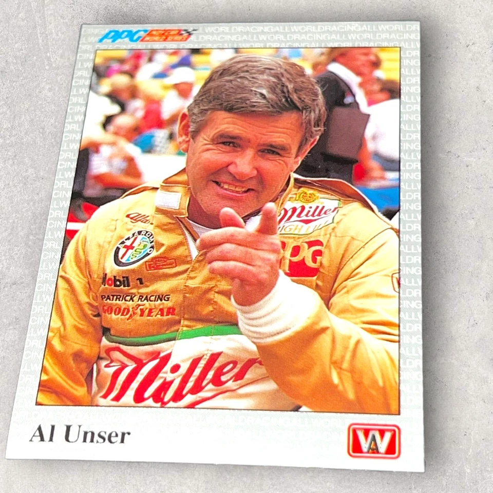 Al Unser 1991 ALL WORLD RACING INDY 500 CHAMPION VINTAGE RACING signed card #35 - Image 2 of 2