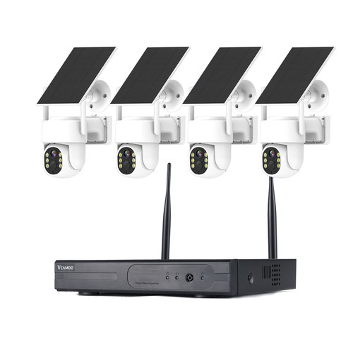 10 telecamere solari di sicurezza wireless sorveglianza domestica telecamere a circuito chiuso notte fuori Stati Uniti - Foto 10 di 11